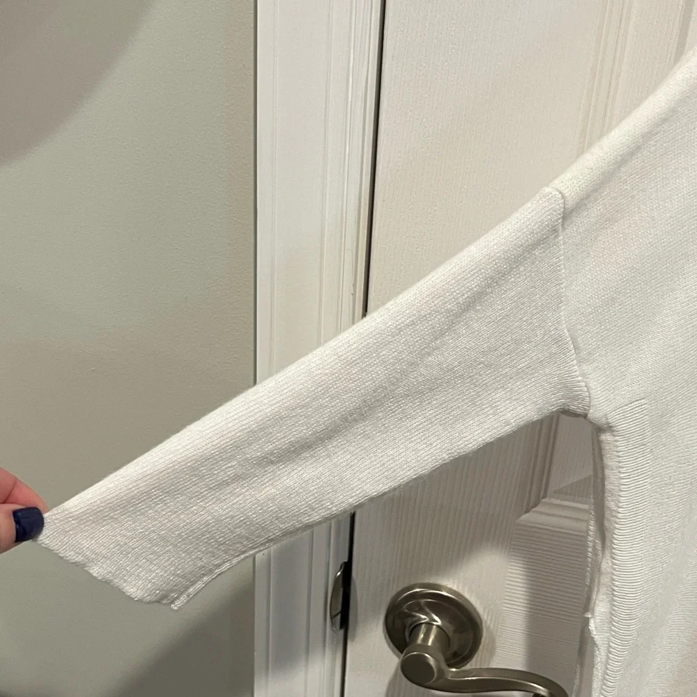 Mersea women’s white Catalina crewneck oversized sweater L/XL - Picture 6 of 8